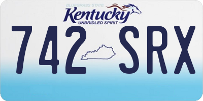 KY license plate 742SRX