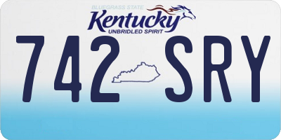 KY license plate 742SRY
