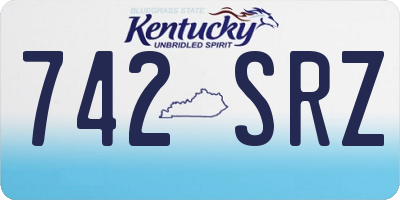 KY license plate 742SRZ