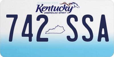 KY license plate 742SSA