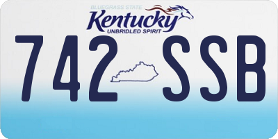 KY license plate 742SSB