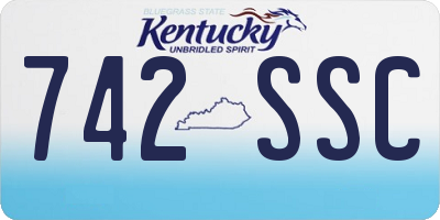 KY license plate 742SSC