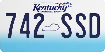 KY license plate 742SSD