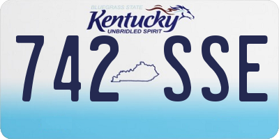 KY license plate 742SSE