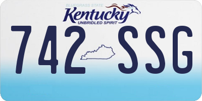 KY license plate 742SSG