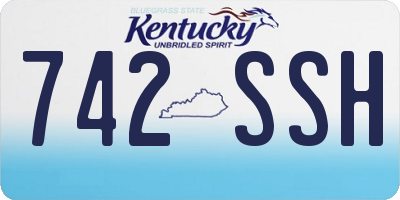 KY license plate 742SSH