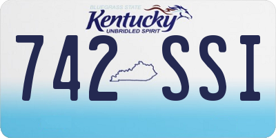 KY license plate 742SSI