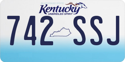 KY license plate 742SSJ