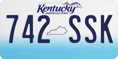 KY license plate 742SSK