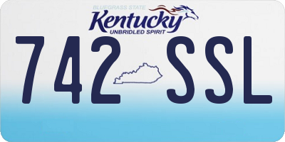 KY license plate 742SSL