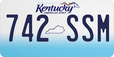 KY license plate 742SSM