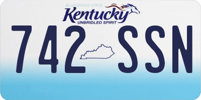 KY license plate 742SSN