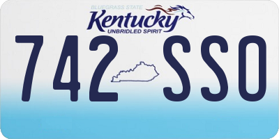 KY license plate 742SSO