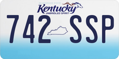 KY license plate 742SSP