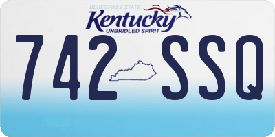 KY license plate 742SSQ