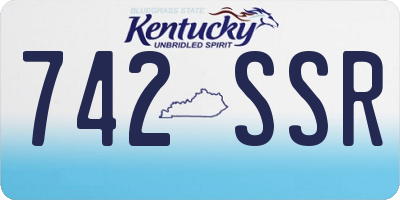 KY license plate 742SSR