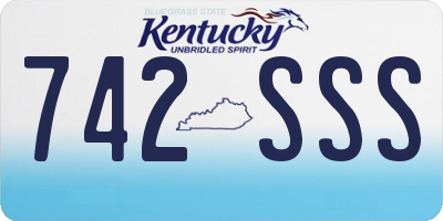 KY license plate 742SSS