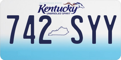 KY license plate 742SYY