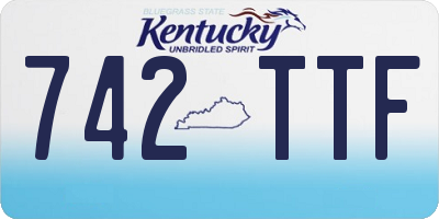 KY license plate 742TTF