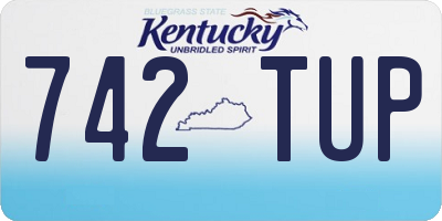 KY license plate 742TUP