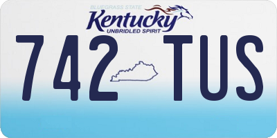 KY license plate 742TUS