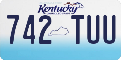 KY license plate 742TUU