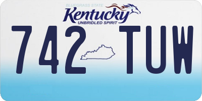 KY license plate 742TUW