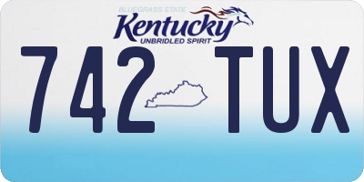 KY license plate 742TUX