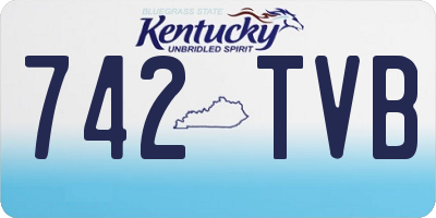 KY license plate 742TVB