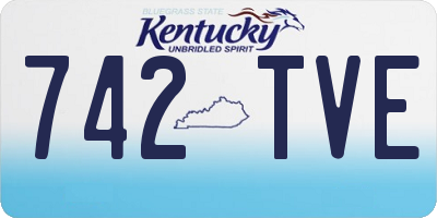 KY license plate 742TVE