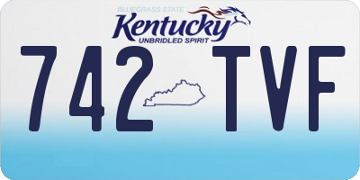KY license plate 742TVF