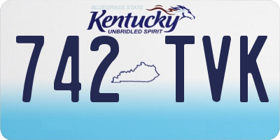 KY license plate 742TVK