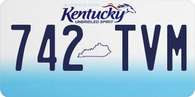 KY license plate 742TVM