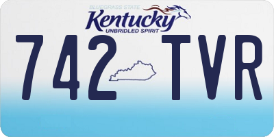 KY license plate 742TVR