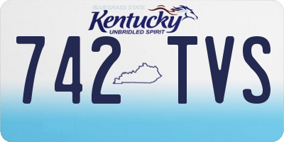 KY license plate 742TVS