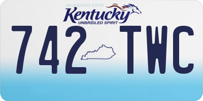 KY license plate 742TWC