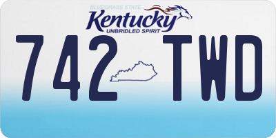 KY license plate 742TWD