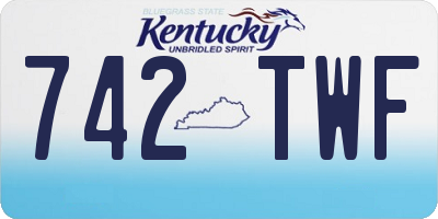 KY license plate 742TWF
