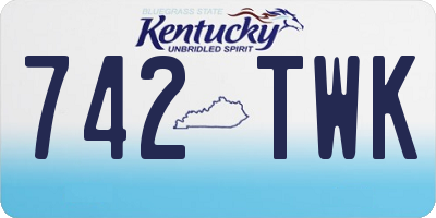 KY license plate 742TWK