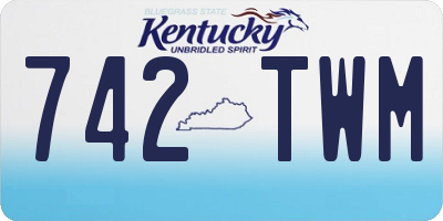 KY license plate 742TWM