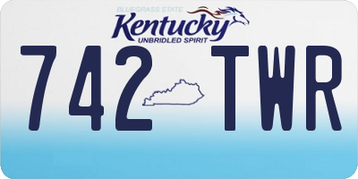 KY license plate 742TWR