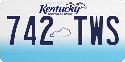 KY license plate 742TWS