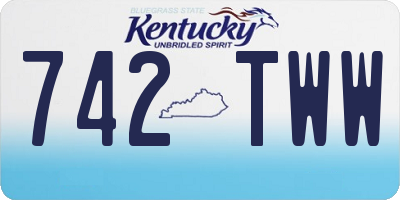 KY license plate 742TWW