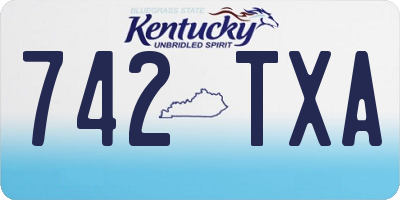 KY license plate 742TXA