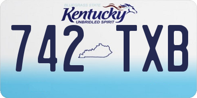 KY license plate 742TXB
