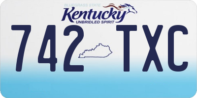 KY license plate 742TXC