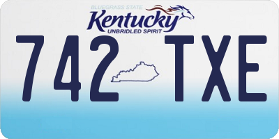 KY license plate 742TXE