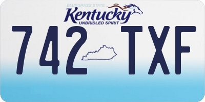 KY license plate 742TXF