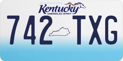 KY license plate 742TXG