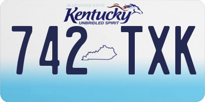 KY license plate 742TXK